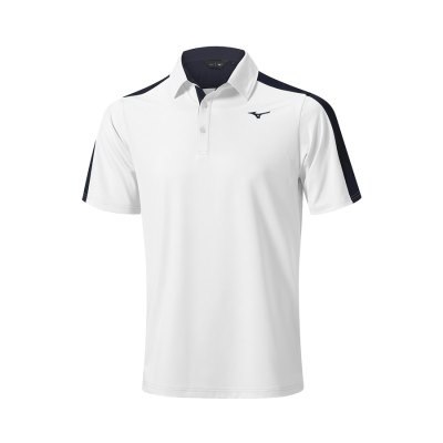 Camisa Polo Mizuno Comp Trim Hombre Blancos - Chile M039NEFHKT